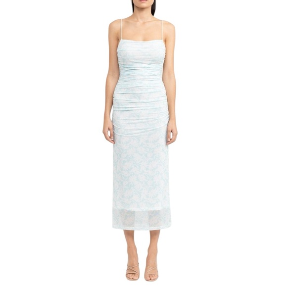 Significant Other - NWT Verona Peppermint Ruched Bodycon Maxi Dress Sz 4 - Picture 1 of 9